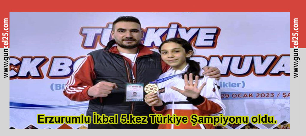 Erzurumlu İkbal 5.Kez Türkiye Şampiyonu oldu