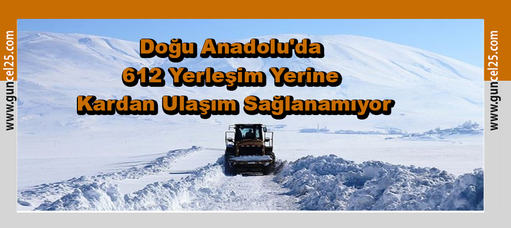 Doğu Anadolu'da 612 Yerleşim Yerine Kardan Ulaşım Sağlanamıyor